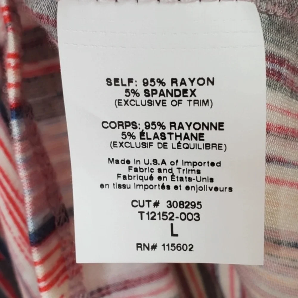 LUSH | Off the Shoulder Striped & Embroidered Pom Poms Blouse Size Large - Picture 5 of 5